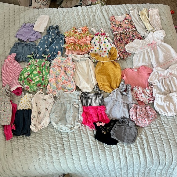 Large 6 to 9 Month baby Girl Clothing Bundle Summer - Picture 1 of 7